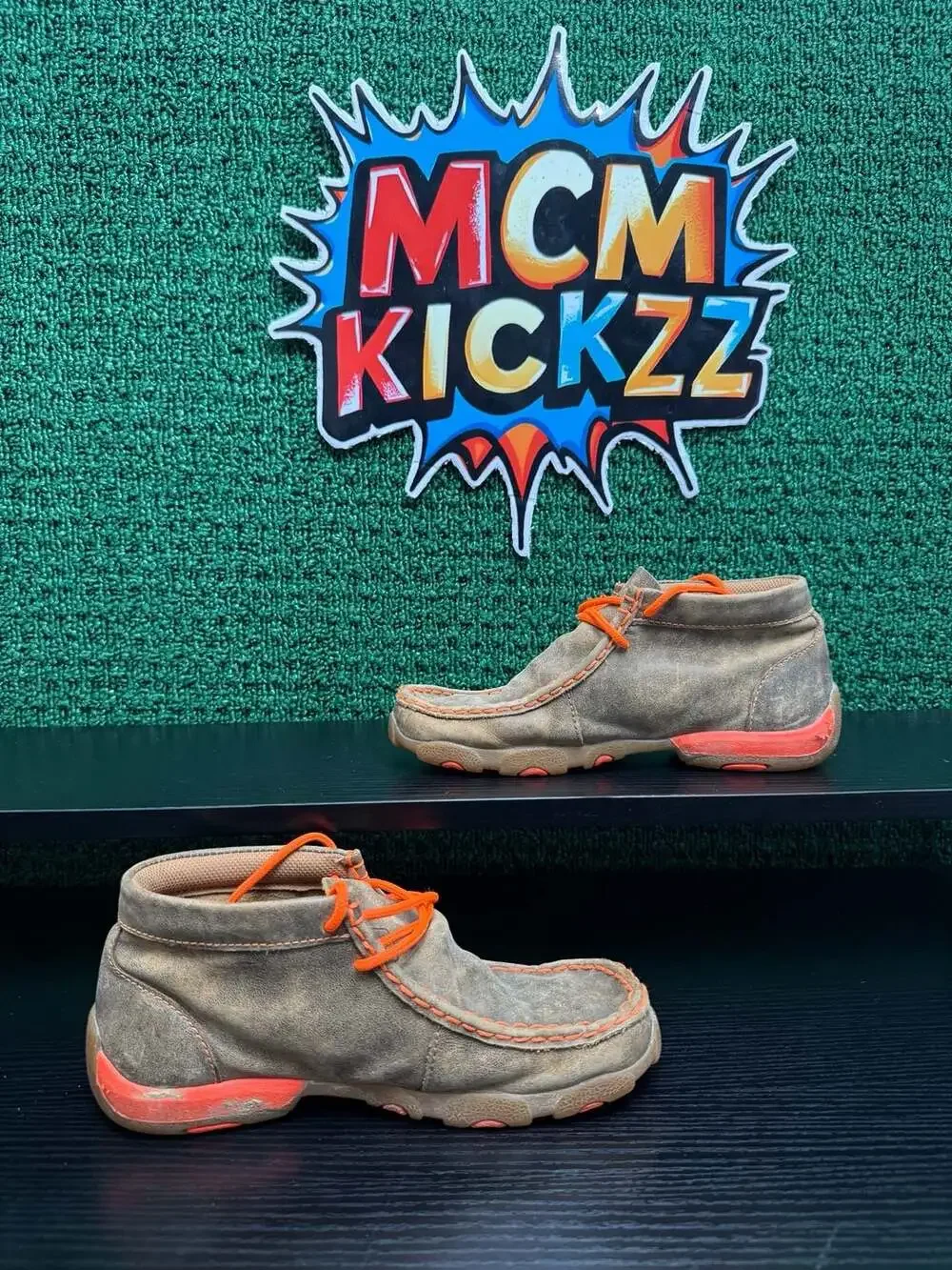 Twisted X Kids' Bomber and Orange Chukka Driving Moccasins YDM0006